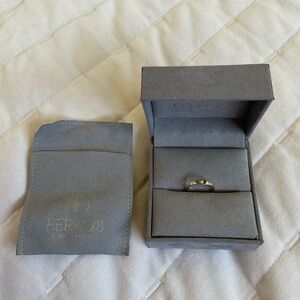 Solid 14k Ring Star Setting Diamond Stacking Ring Ferkos Fine Jewelry Size 5 1/2